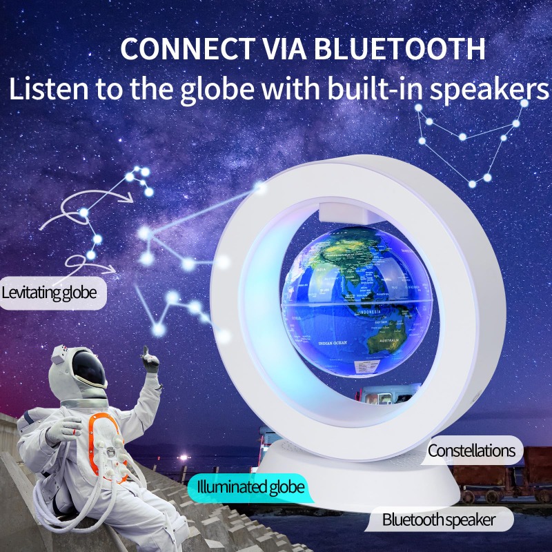 Office Tech Gifts For Men - Lampa Bluetooth z lewitującym głośnikiem, unoszący