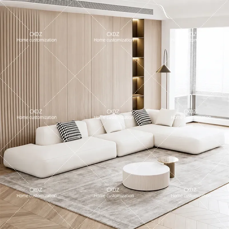 Tech Office Reception - Nowoczesna minimalistyczna sofa narożna w kształcie