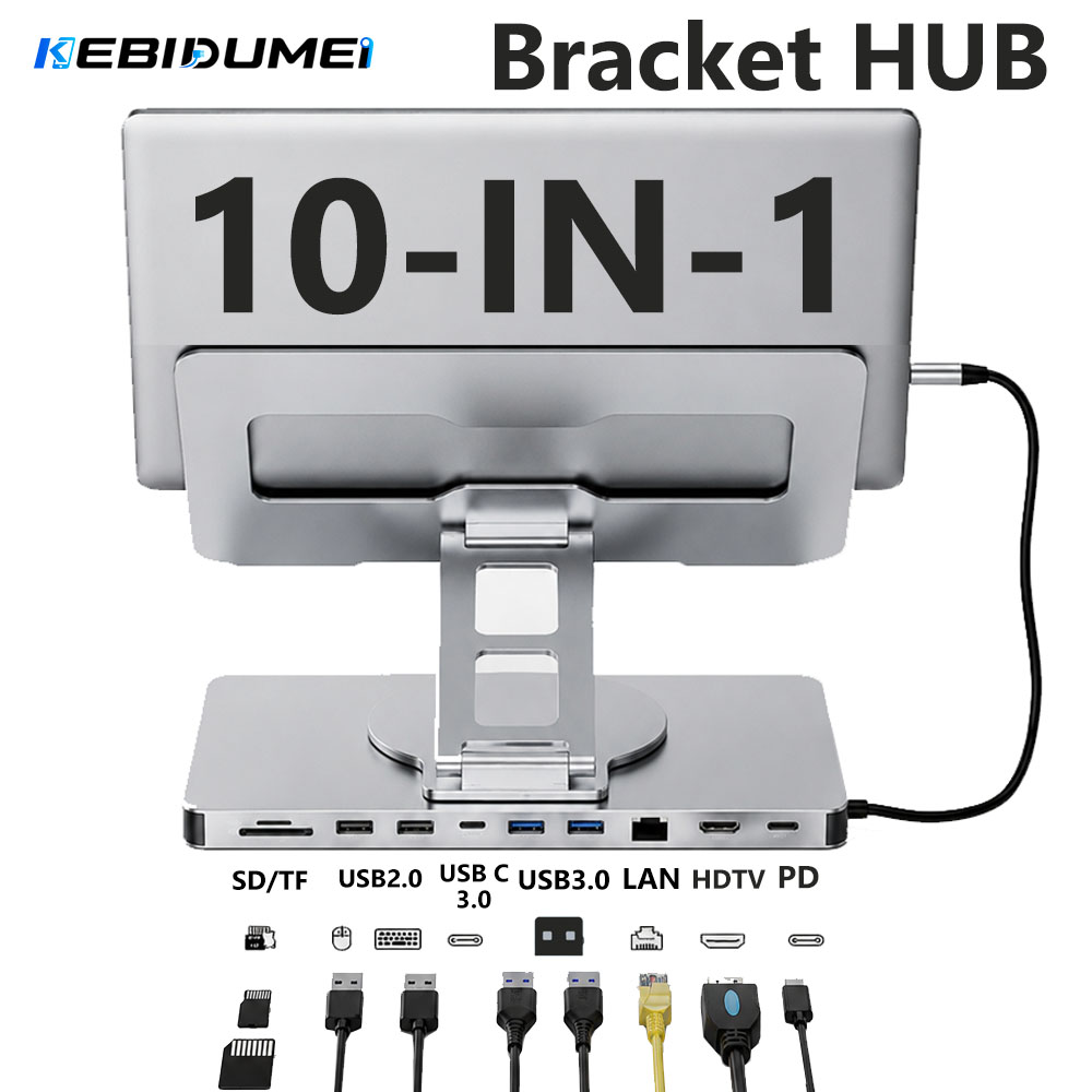 Gigabit Network Card - KEBIDUMEI 10 w 1 Stacja Dokująca