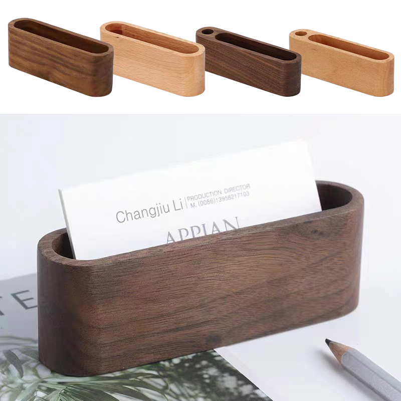 Stojak na wizytówki Drewniany  – Home Office Tech Gadgets recenzja i cena