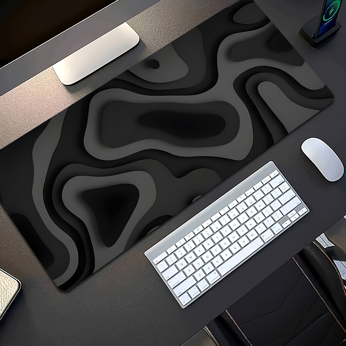 Czarno-szara mata pod mysz z w – Office Desk Tech Accessories recenzja i cena
