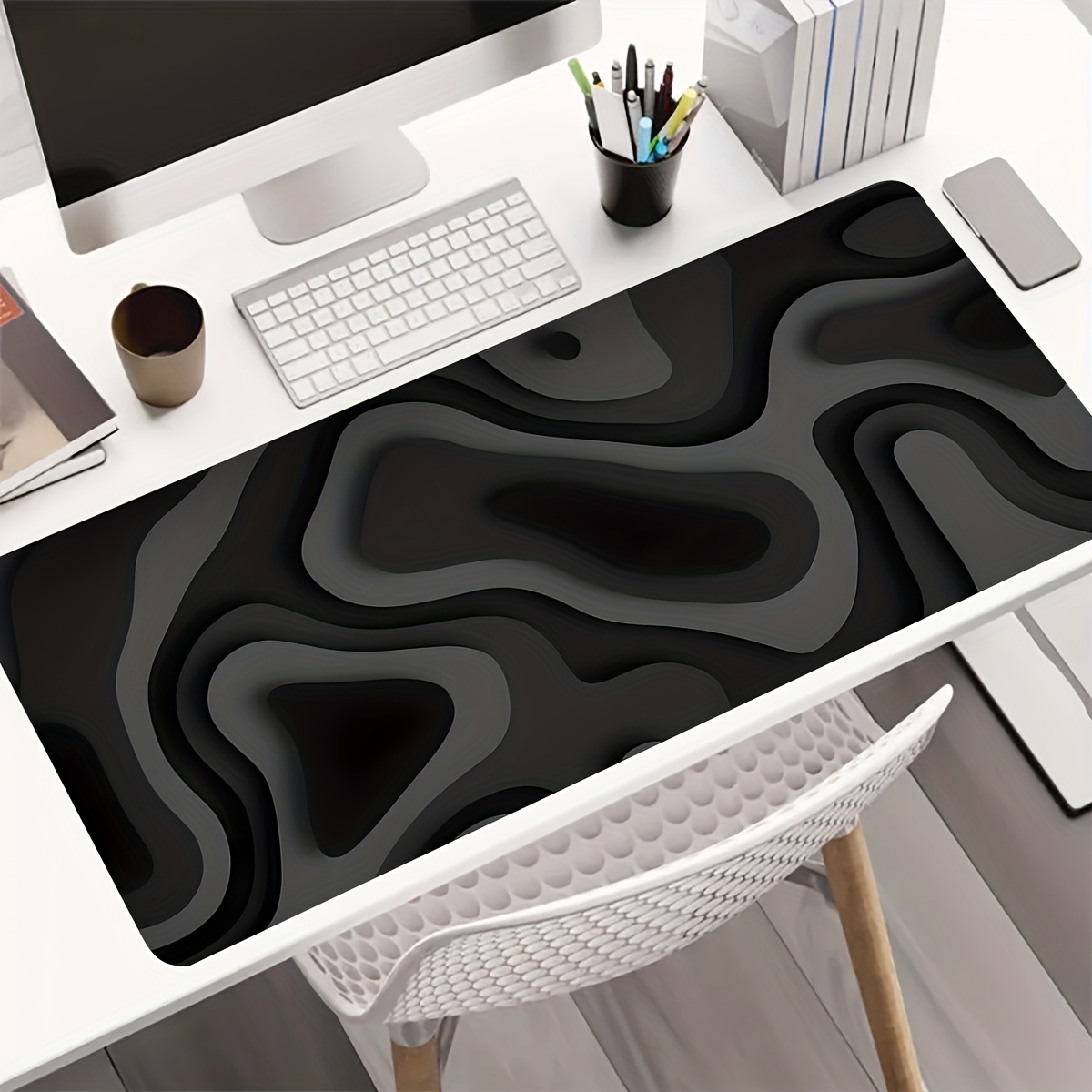 Czarno-szara mata pod mysz z w – Office Desk Tech Accessories recenzja i cena
